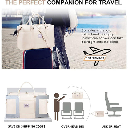 Damen Reisetasche Weekender Wasserdicht 30L Handgepäck