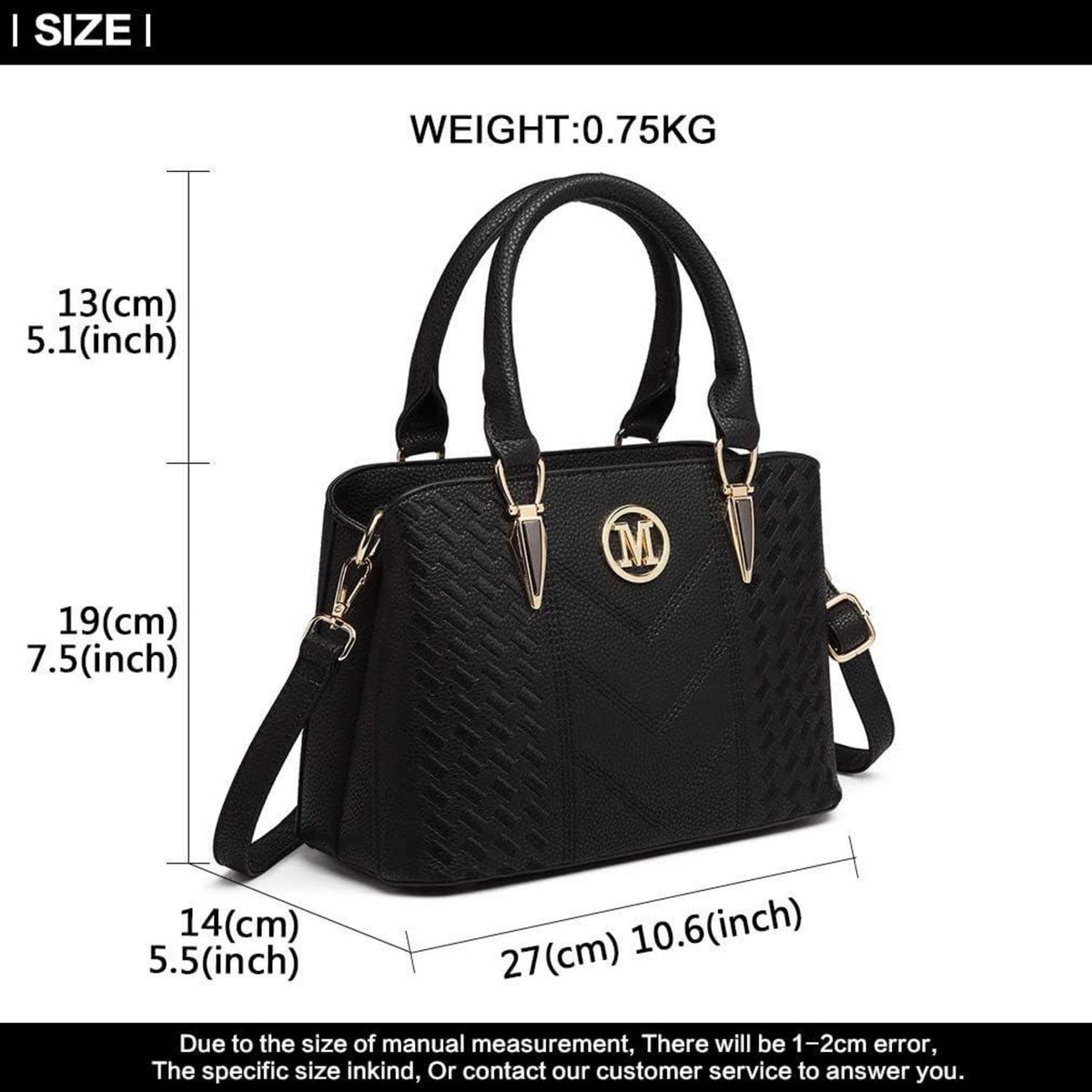 Miss Lulu Damen Handtasche Set Mittelgroß Beige Shopper PU-Leder