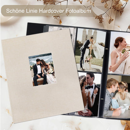Fotoalbum Leinen 400 Fotos 10x15cm Beige