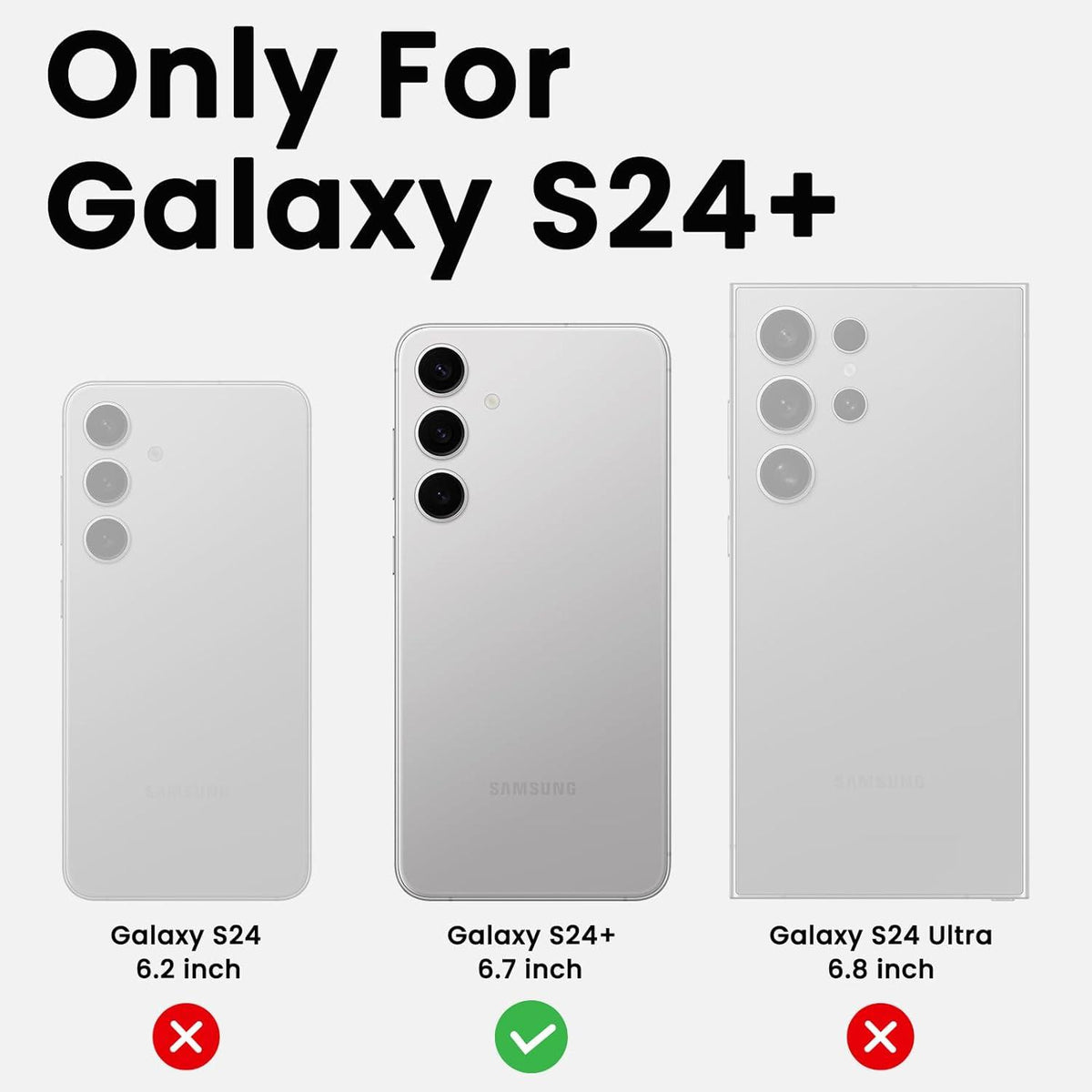 ORNARTO Samsung Galaxy S24 Plus Hülle transparent TPU dünne