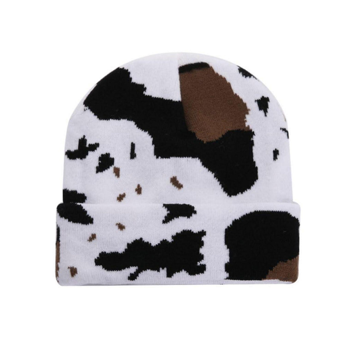 Wintermütze Damen Herren Leopardenmuster Strickmütze Grün