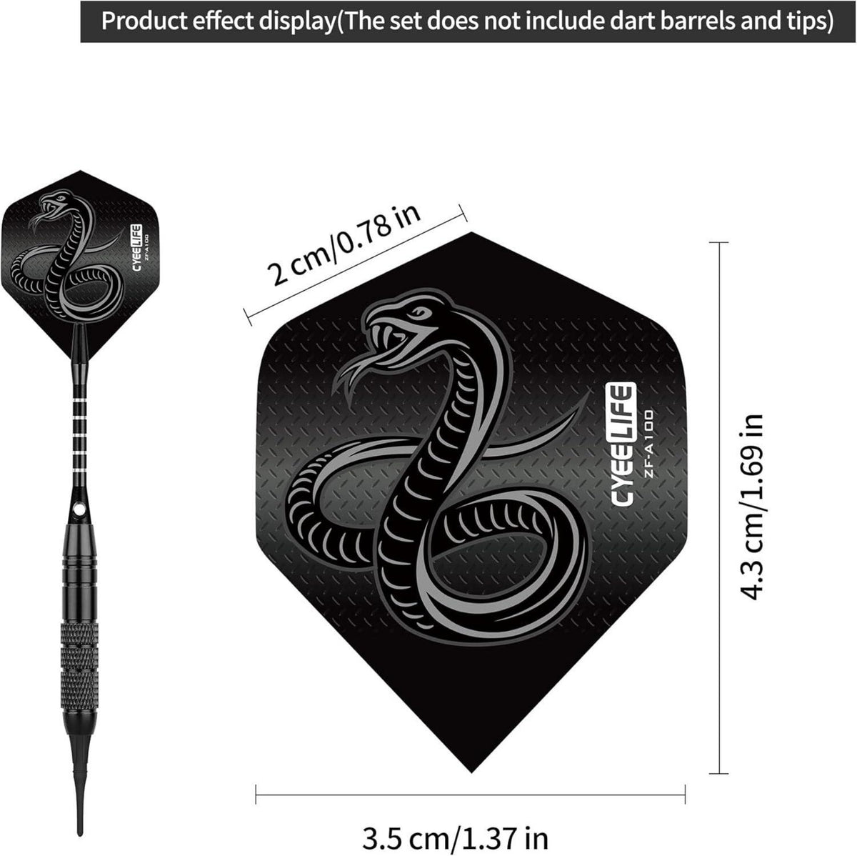 Dart Flights 105 Stück PET Standard für Darts, Soft und Steel Tip