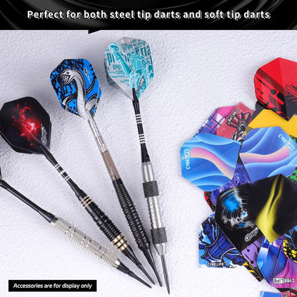 105x CyeeLife PET Standard Dart Flights für Soft & Steel Tip Darts