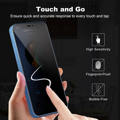 Tentoki Sichtschutz Panzerglas iPhone 12 Pro 6,1 Zoll [2 Stück] Anti-Spy