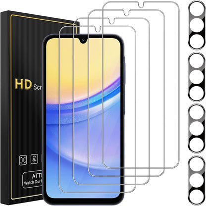 Panzer Schutz Glas Samsung Galaxy A15 4G 5G 4 Stück Schutzfolie