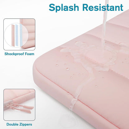 Gepolsterte Laptoptasche 15,6 Zoll, Rosa, Spritzfest