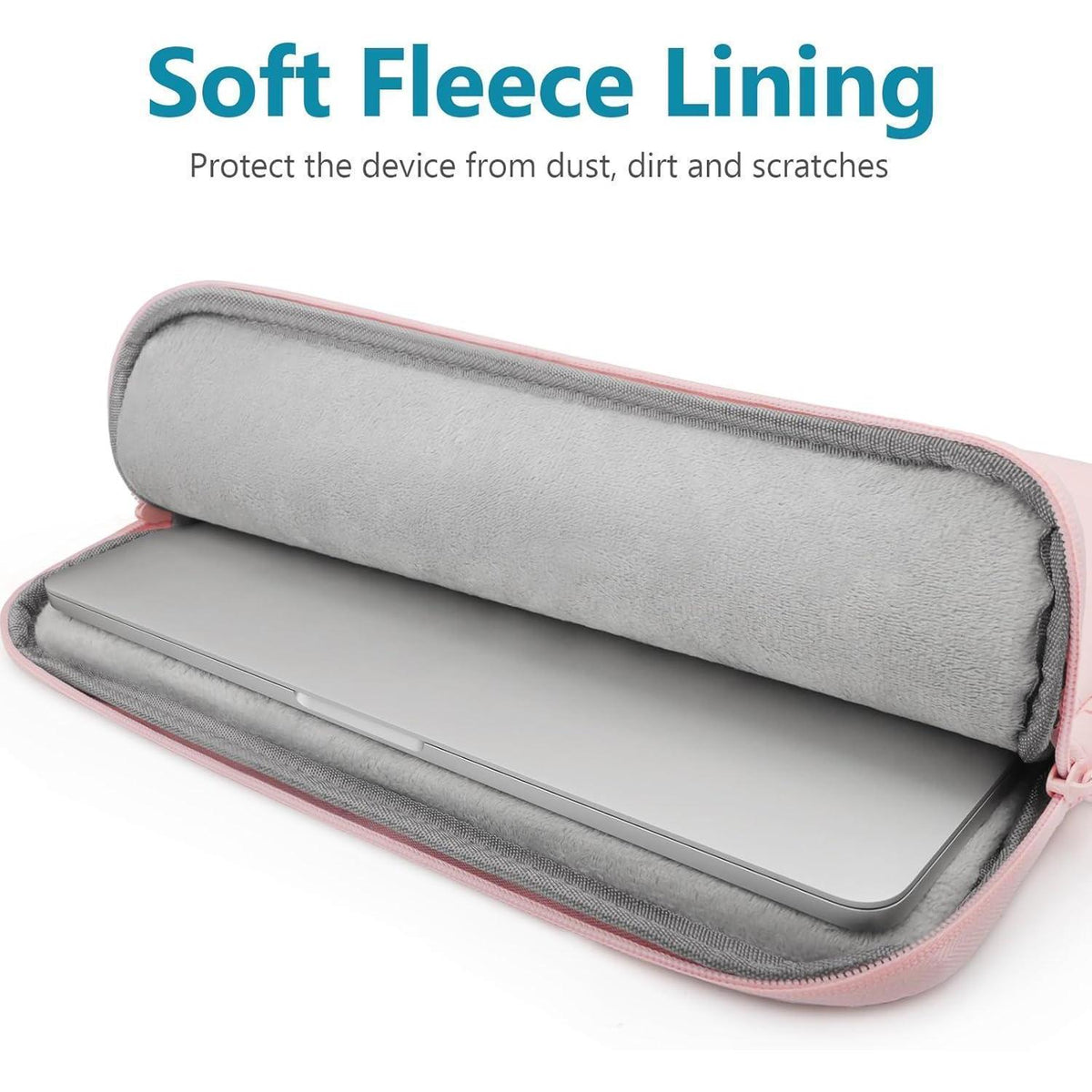 Gepolsterte Laptoptasche 15,6 Zoll, Rosa, Spritzfest