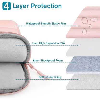 Gepolsterte Laptoptasche 15,6 Zoll, Rosa, Spritzfest