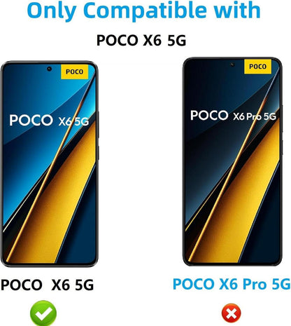 QULLOO Panzerglas für Xiaomi Poco X6 5G 2 Stück Schutzfolie