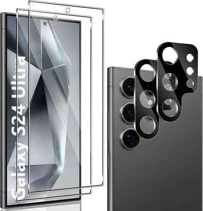 Panzerfolie für Samsung Galaxy S24 Ultra 5G, 2 Stück Schutzfolie