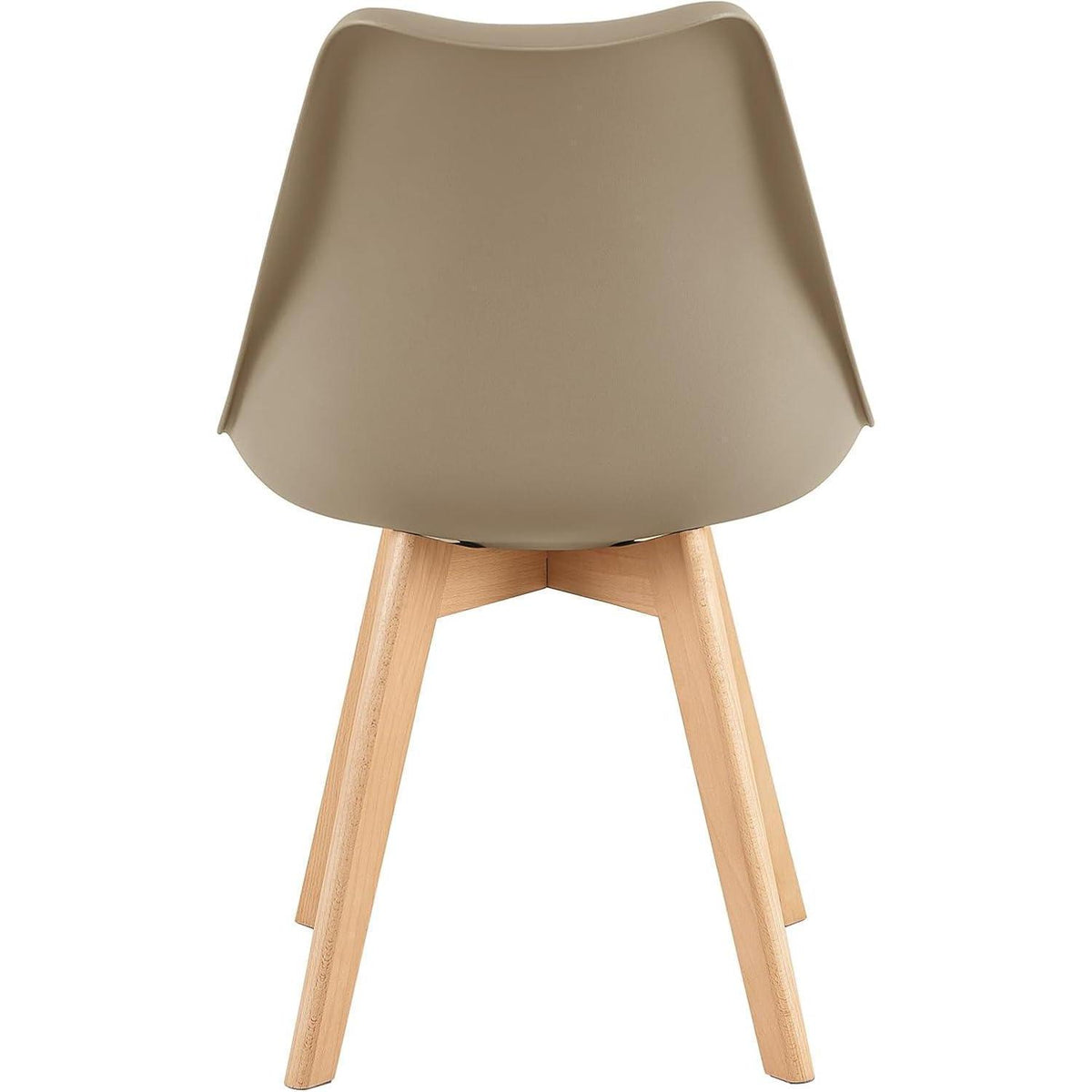Skandinavische Esszimmerstühle Set 8 – Gepolstert, Khaki