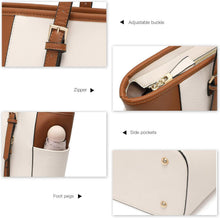 Große Handtasche Damen Shopper Schultertasche A4 35x15x28cm