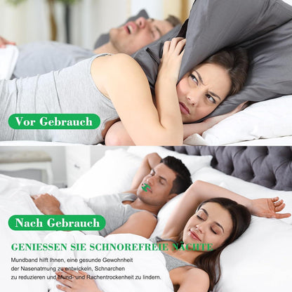 Mundpflaster Schlafen 60 Stück H-Shape Mouth Tape for Sleeping Anti Schnarch Nasenatmung Grün