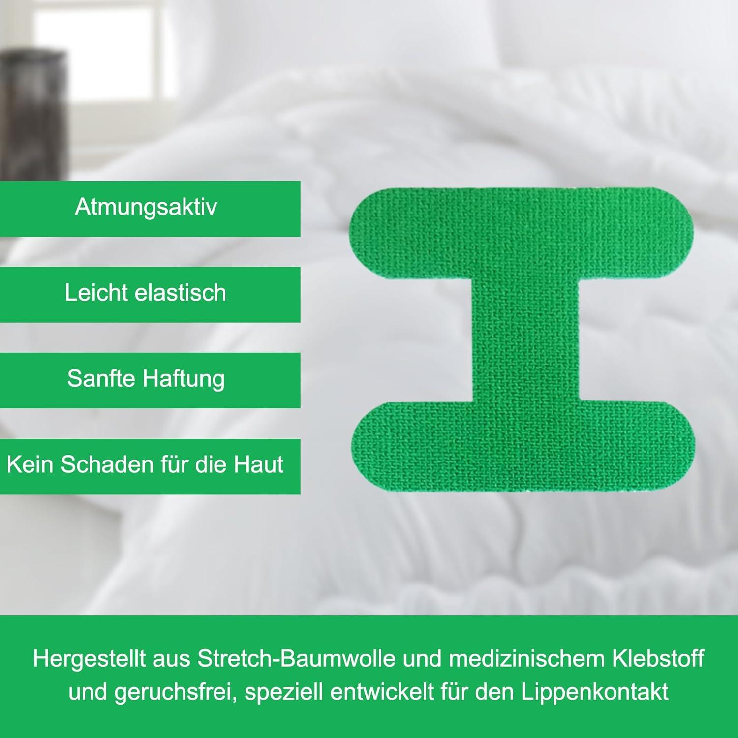 Mundpflaster Anti Schnarch Schlafen 60 Stück Grün