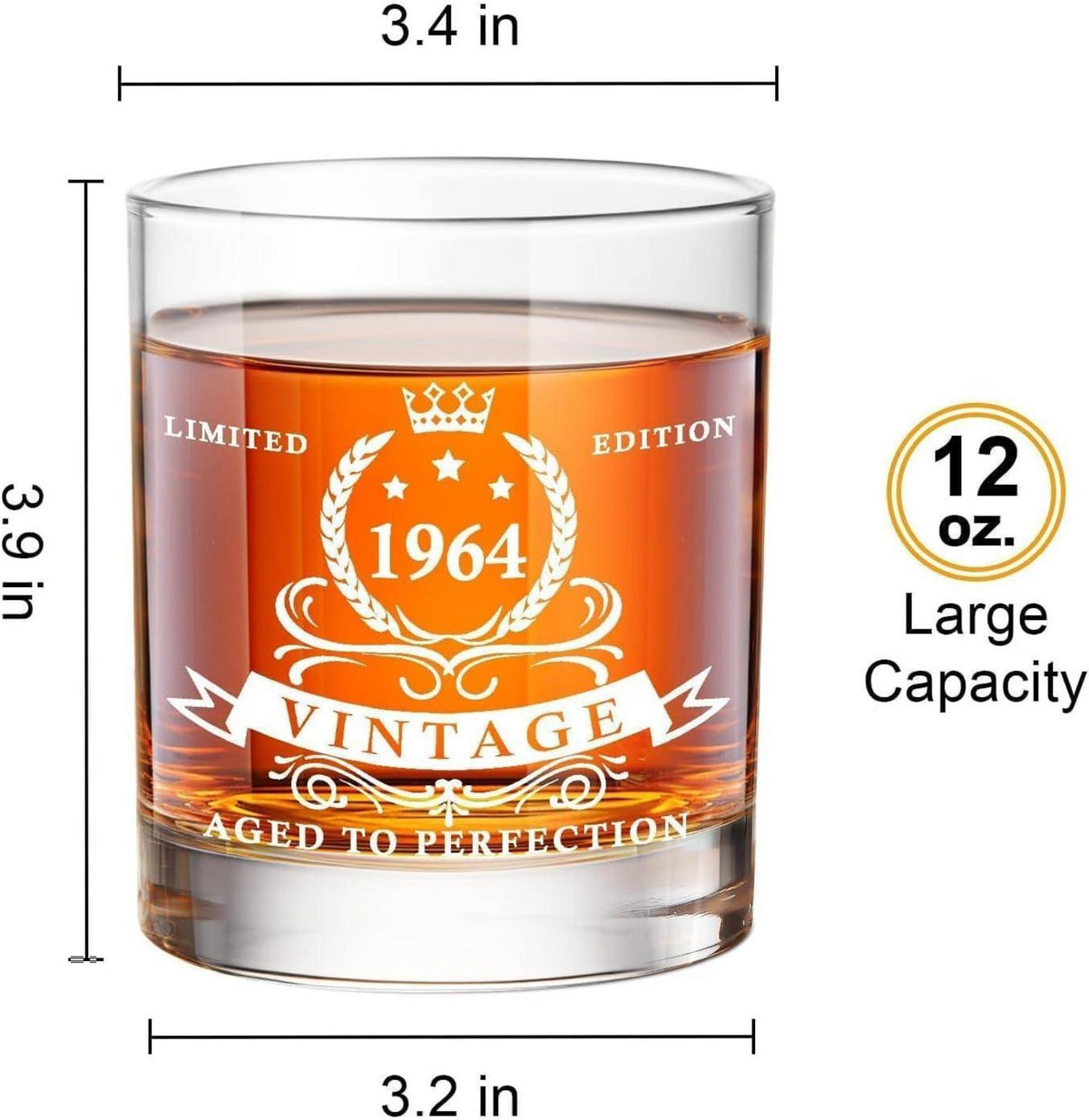 Whiskyglas-Set mit Fassbox für 60. Geburtstag, 1964 Geschenkidee