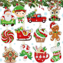 DIY Diamond Painting Weihnachts Schlüsselanhänger Set 12 Stück