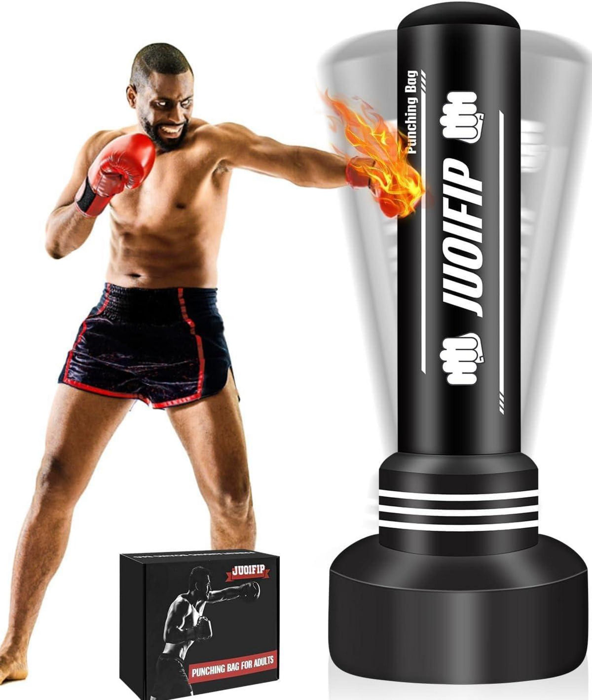 Boxsack mit Boxständer 180cm - Freistehender Kickboxsack für Training