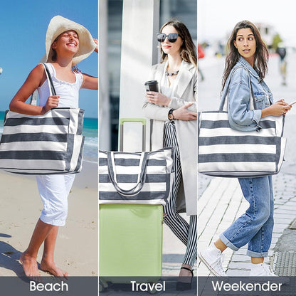 Oscaurt Strandtasche Damen Groß Tote Bag Umhängetasche 40LUrlaub Familie