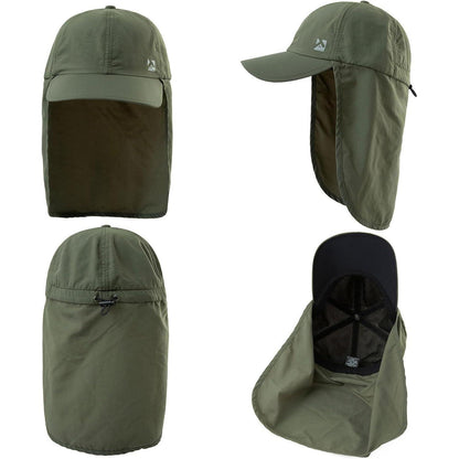 Wasserdichte Baseball Cap XL/XXL mit Nackenklappe & UV-Schutz