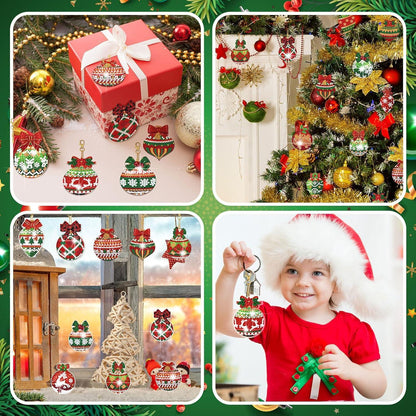 DIY Diamond Painting Weihnachtsball Anhänger Schlüsselanhänger Set