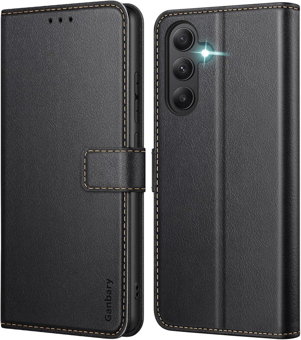 Samsung Galaxy A55 5G Leder Klapphülle mit Kartenschlitzen und
