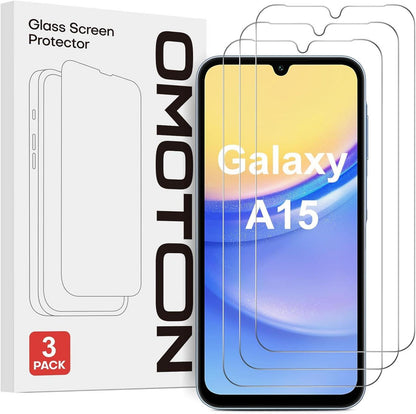 Panzer Schutz Glas für Samsung Galaxy A15 5G/4G, Set mit 3