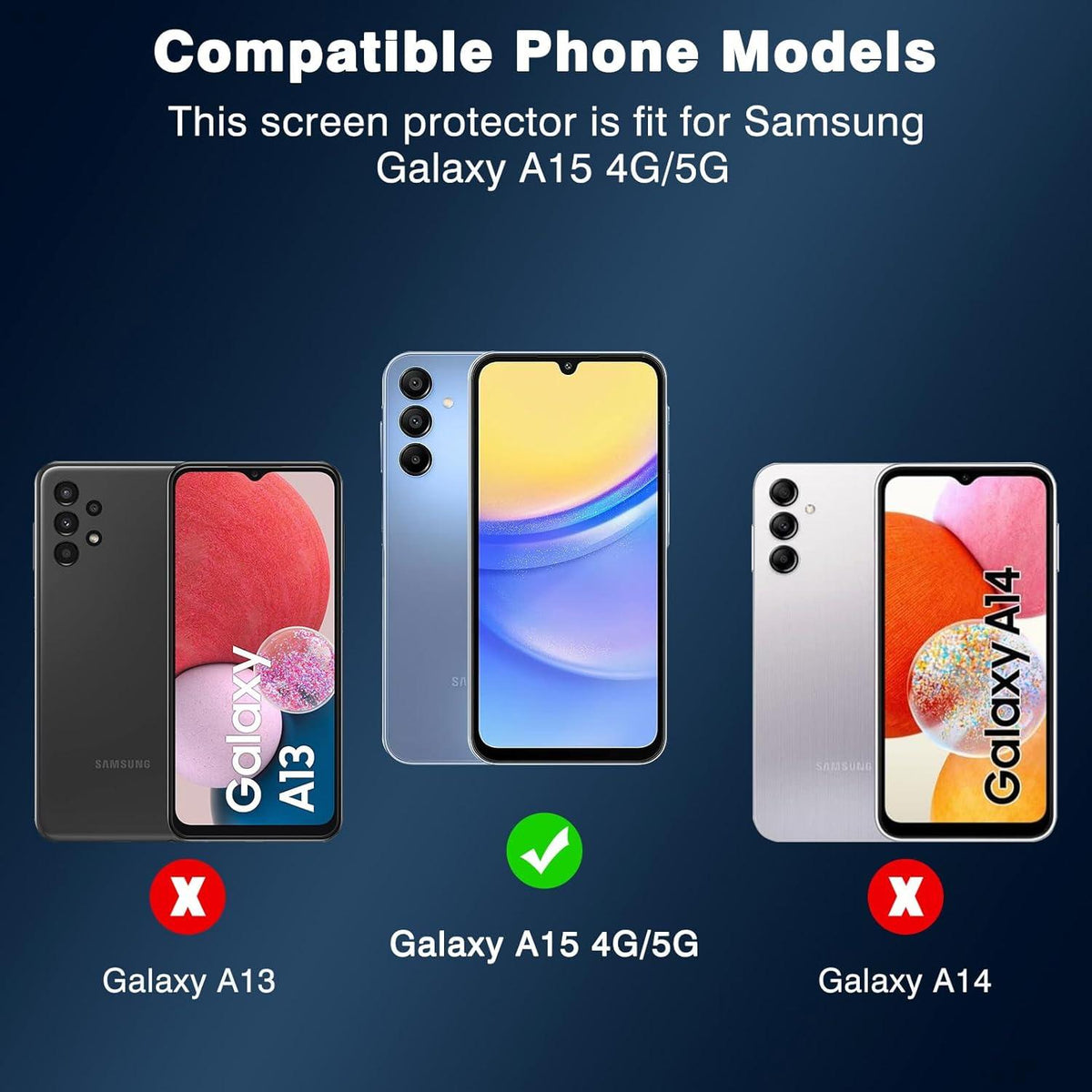 Panzer Schutz Glas Samsung Galaxy A15 5G/4G 3 Stück 9H