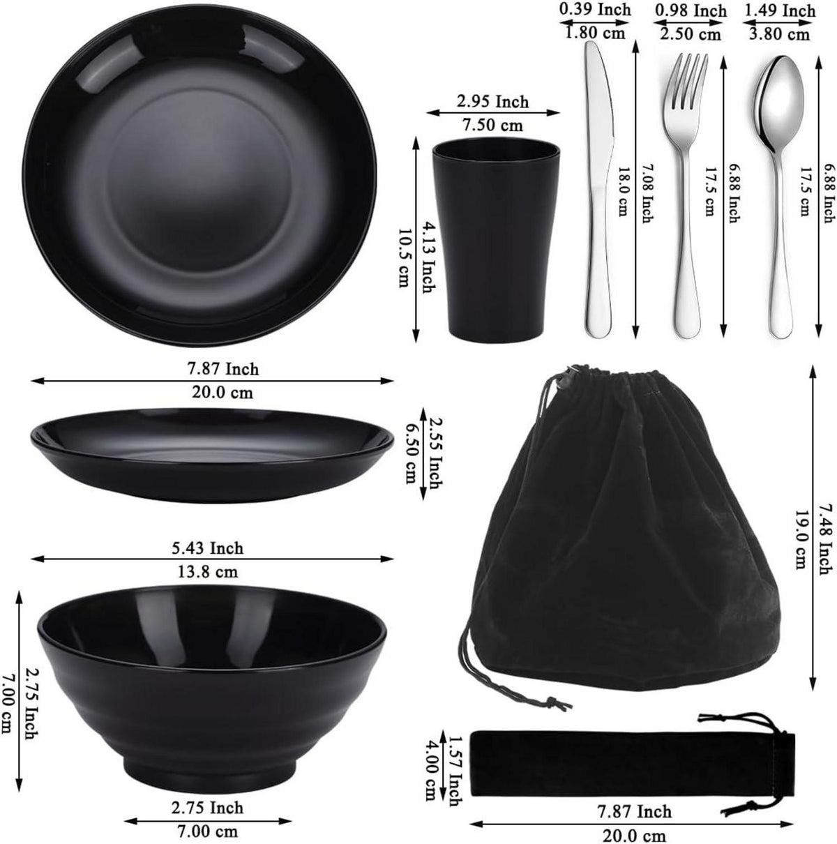 Camping Besteck Set mit