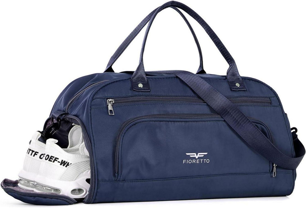 Weekender Sporttasche mit Schuhfach und Nassfach 30L Blau