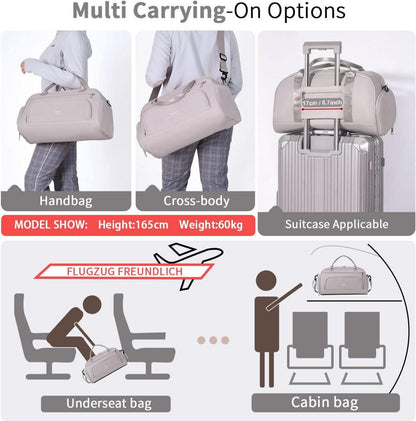 Sporttasche Reisetasche Schuhfach Nassfach 30L Grau Fitness & Reisen