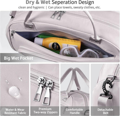 30L Sport- und Reisetasche mit Schuhfach & Nassfach Grau-fioretto