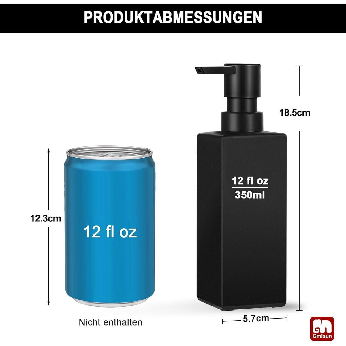 Moderner Seifenspender Set Schwarz Glas mit Tablett