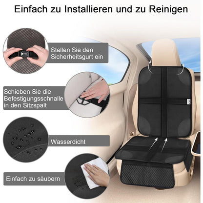 Kindersitzunterlage ISOFIX mit Anti-Rutsch Funktion Schwarz