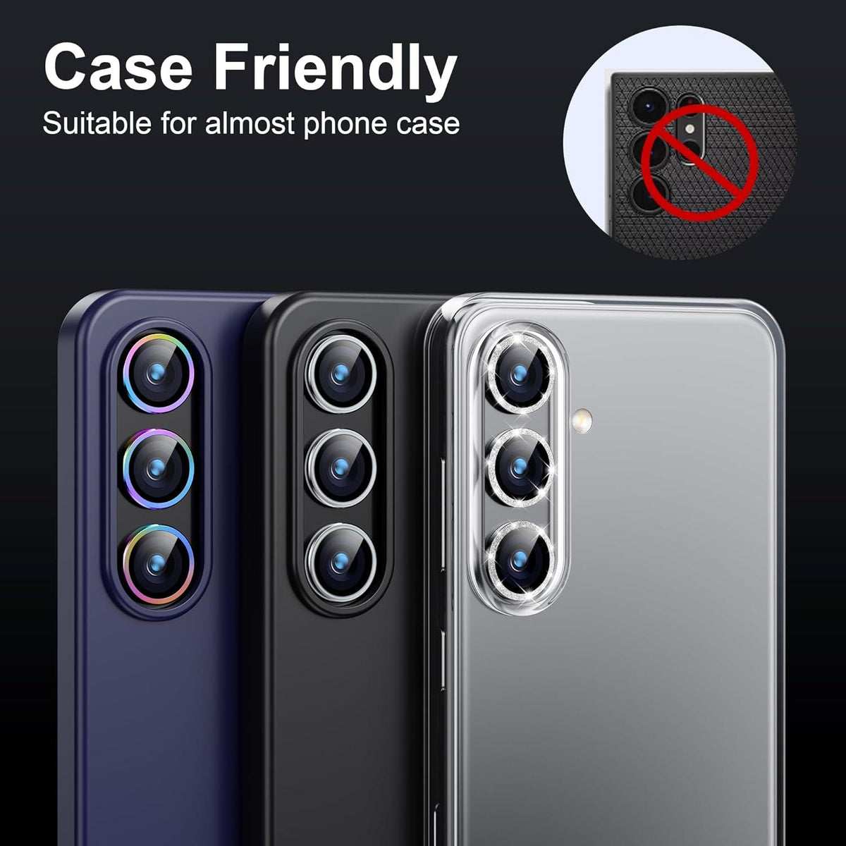 Kameraschutz für Samsung Galaxy S24 5G - Härte 9H, HD Metallglas Displayfolie