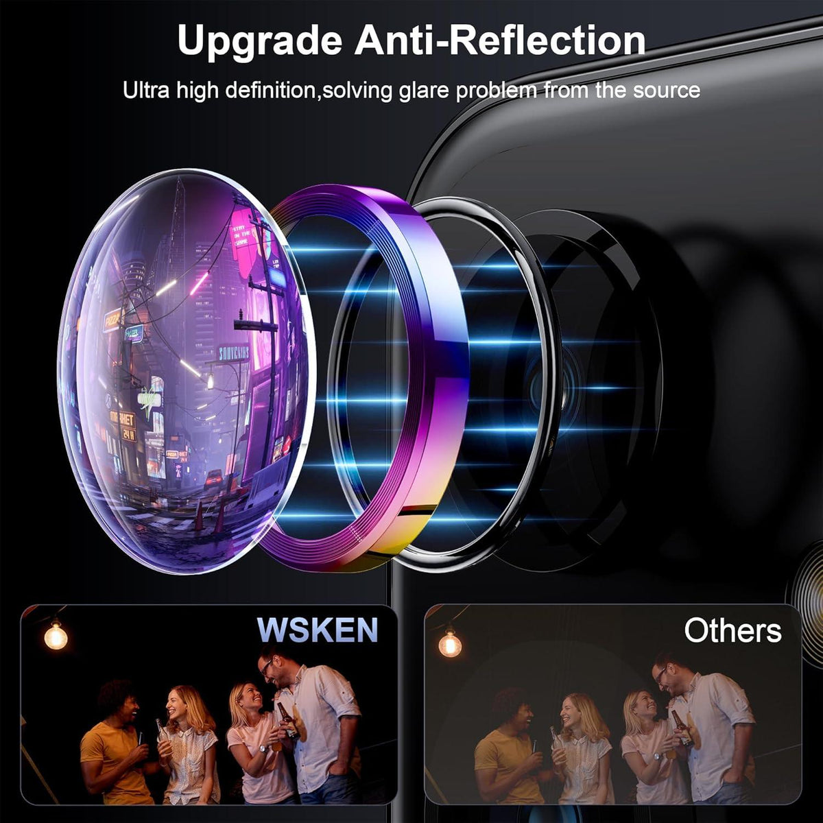 WSKEN Samsung Galaxy S24 5G Kamera Schutzglas 9H Härte