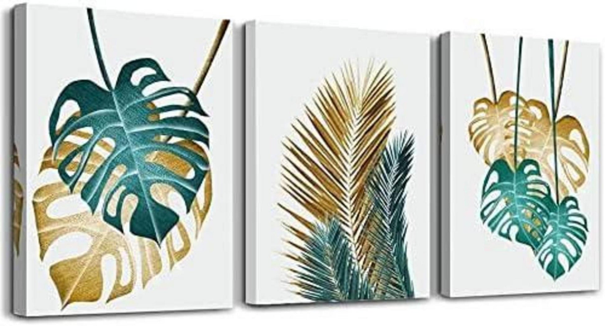Pflanzen Bilder Wohnzimmer Deko Set Leinwand Wandbilder