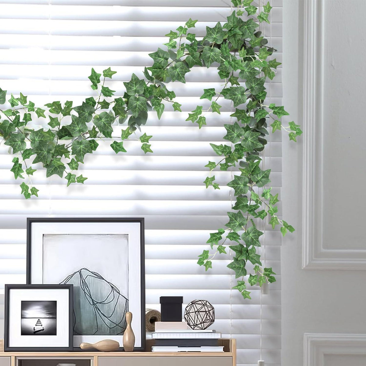 2er Set Künstlicher Efeu Girlande 200cm Grün - Kunst Pflanzen Hängend für
