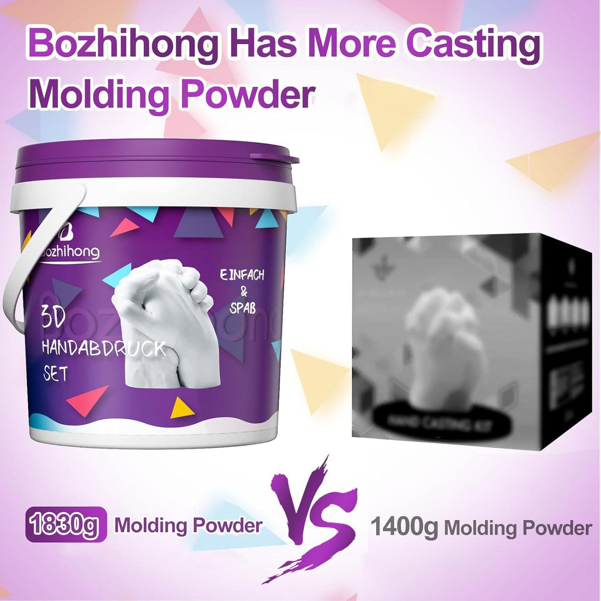 Bozhihong 3D Handabdruck Set für Paare - Gipsabdruck Hände
