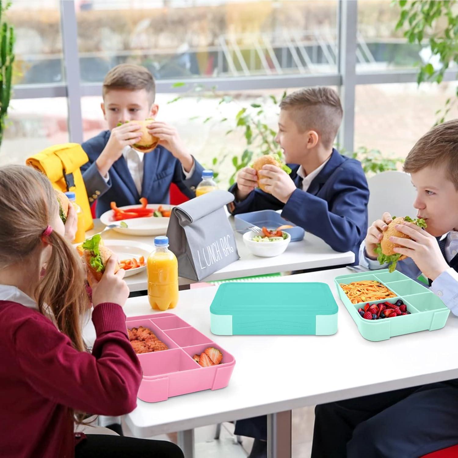 Brotdose Kinder mit Fächern 1300ml Auslaufsicher Bento Box Lunchbox