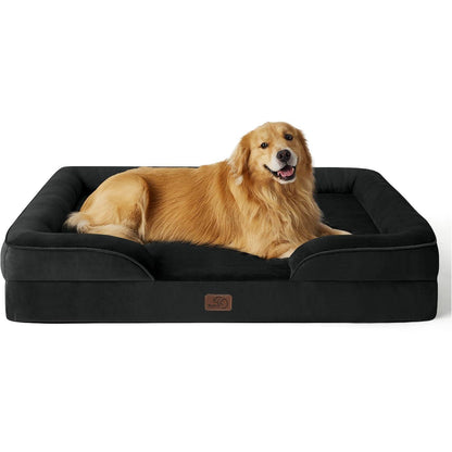 Orthopädisches Hundebett XL, 122x89 cm, Schwarz