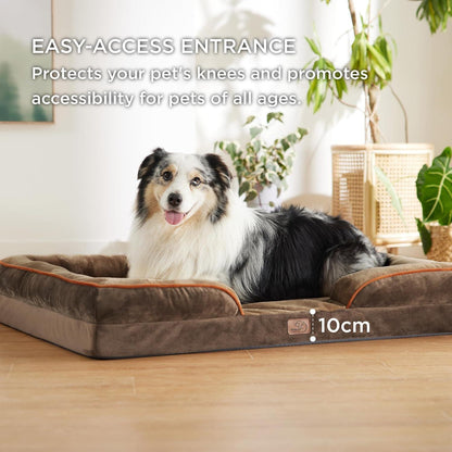 Orthopädisches Hundebett XL, 122x89 cm, braun