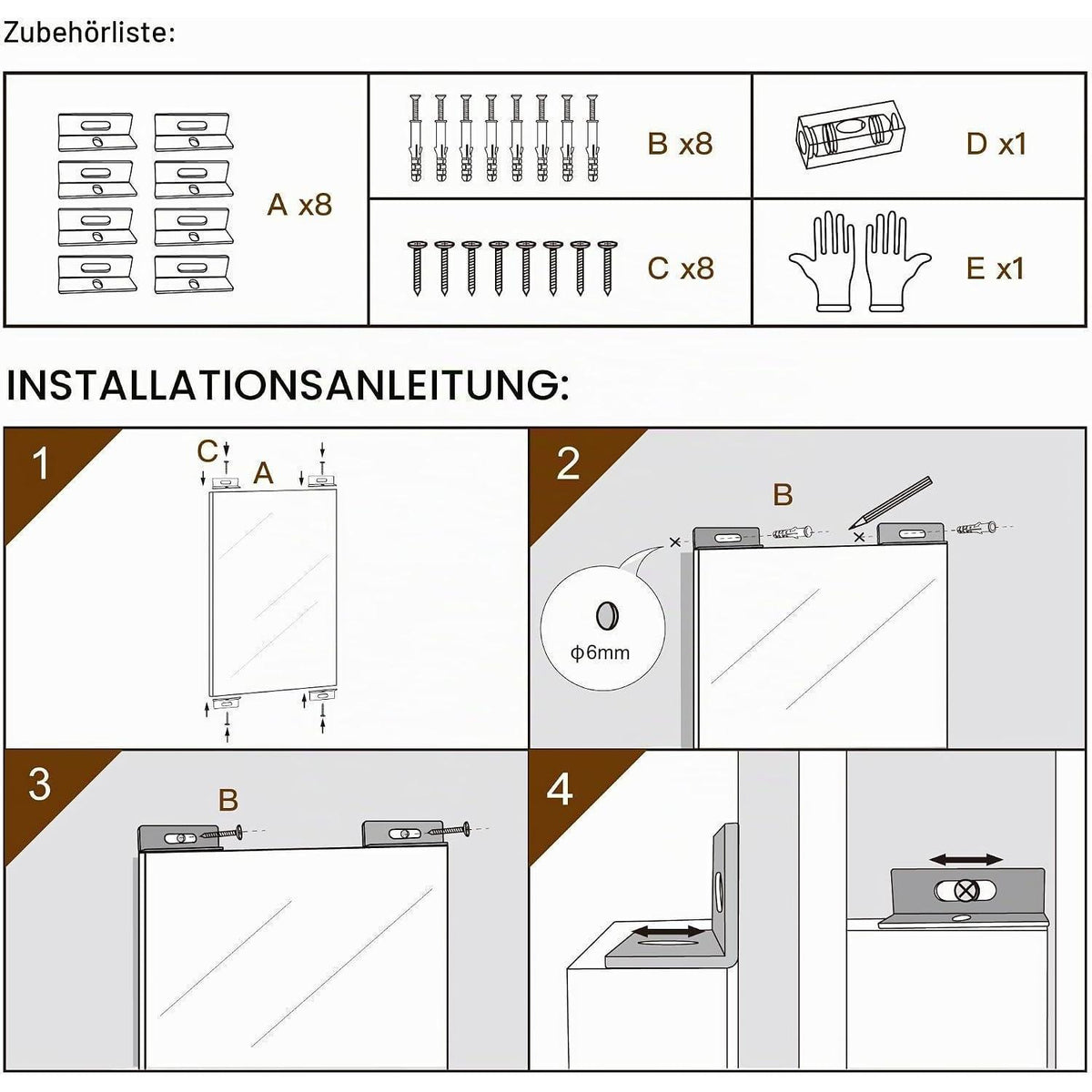 Bruchfester Ganzkörperspiegel 180x100cm – Fitness, Tanz & Ankleidezimmer