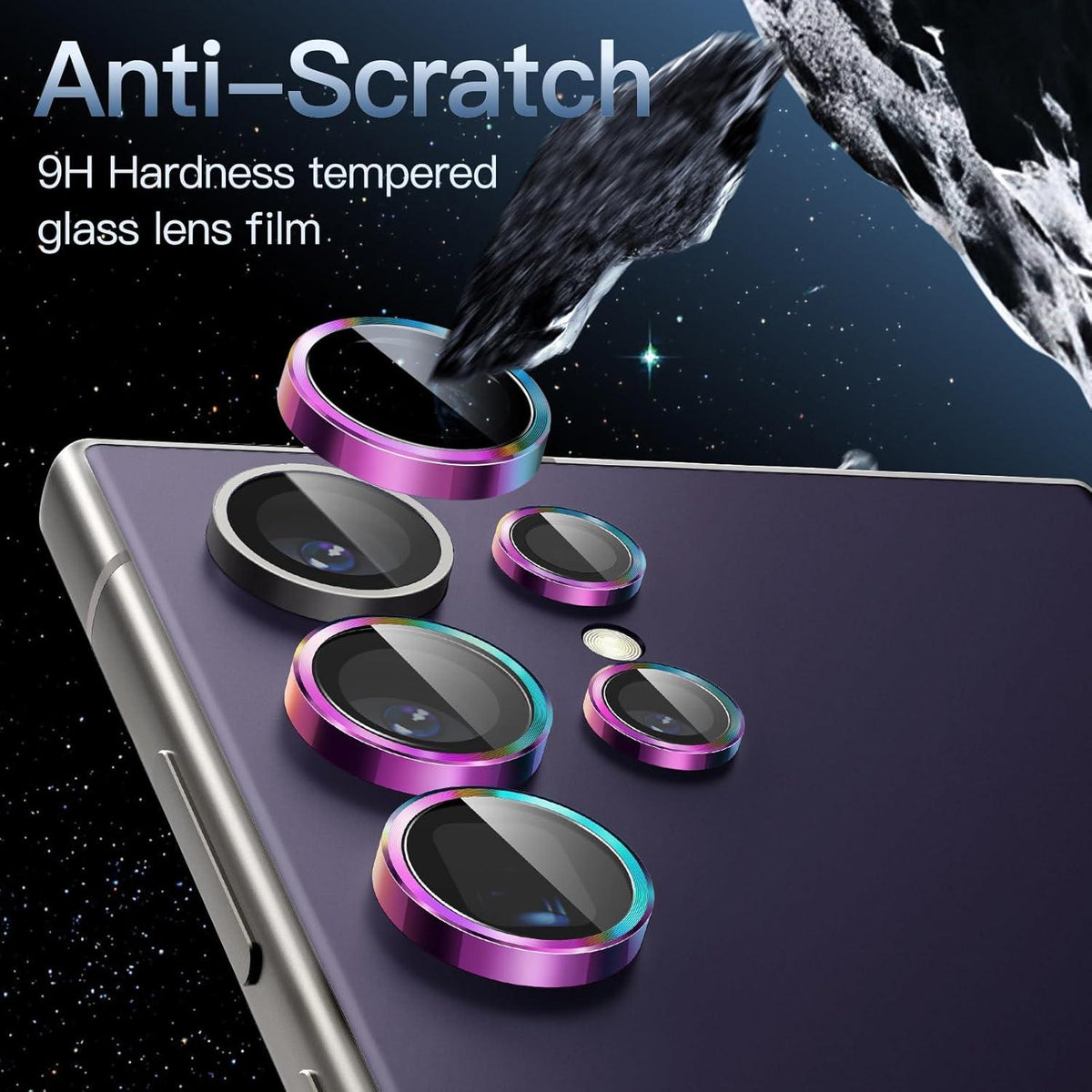 Kameraschutz Samsung Galaxy S24 Ultra 9H Glas Metallring HD Klar