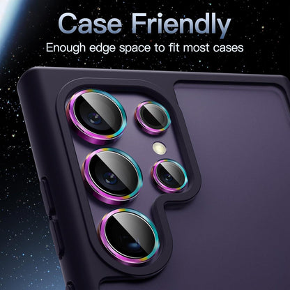 Kameraschutz Samsung Galaxy S24 Ultra 9H Gehärtetes Glas Metallring HD Klar