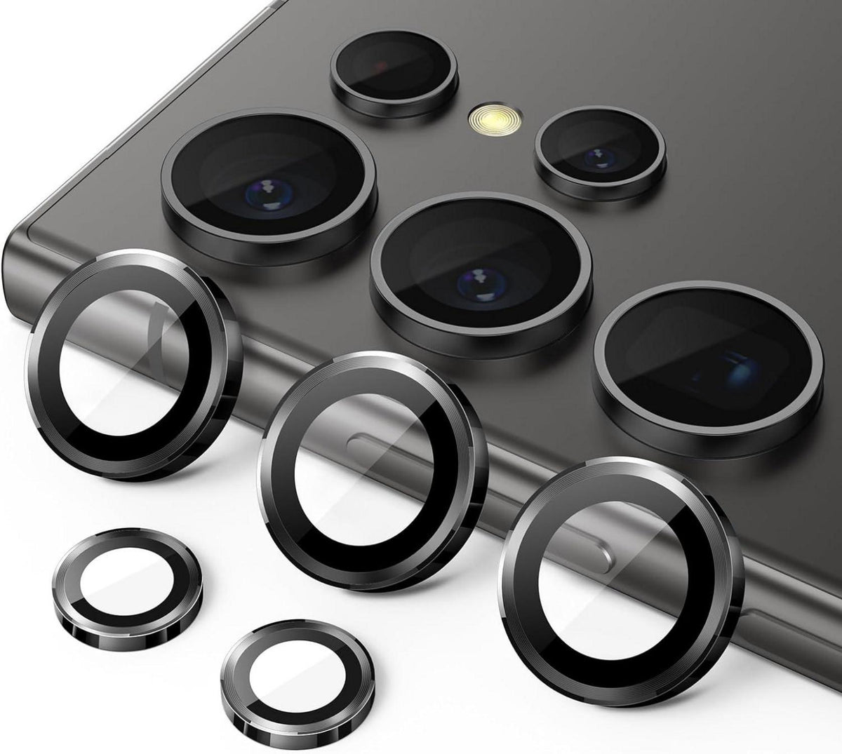 Kameraschutz Samsung Galaxy S24 Ultra 9H Gehärtetes Glas Schwarz