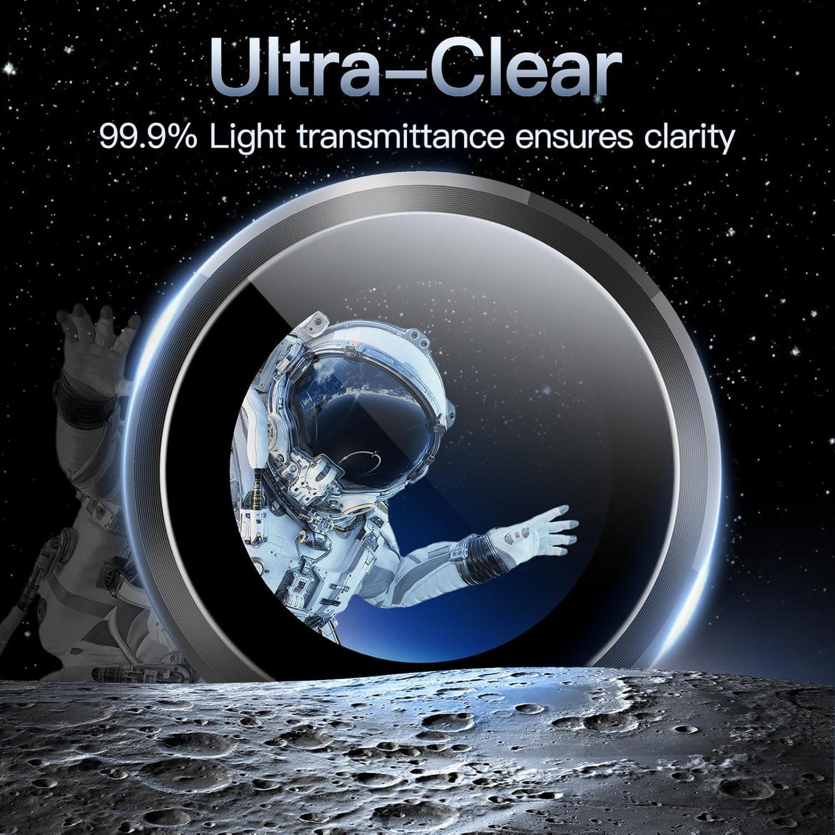 Kameraschutz für Samsung Galaxy S24 Ultra 9H Glas Metallring Schwarz