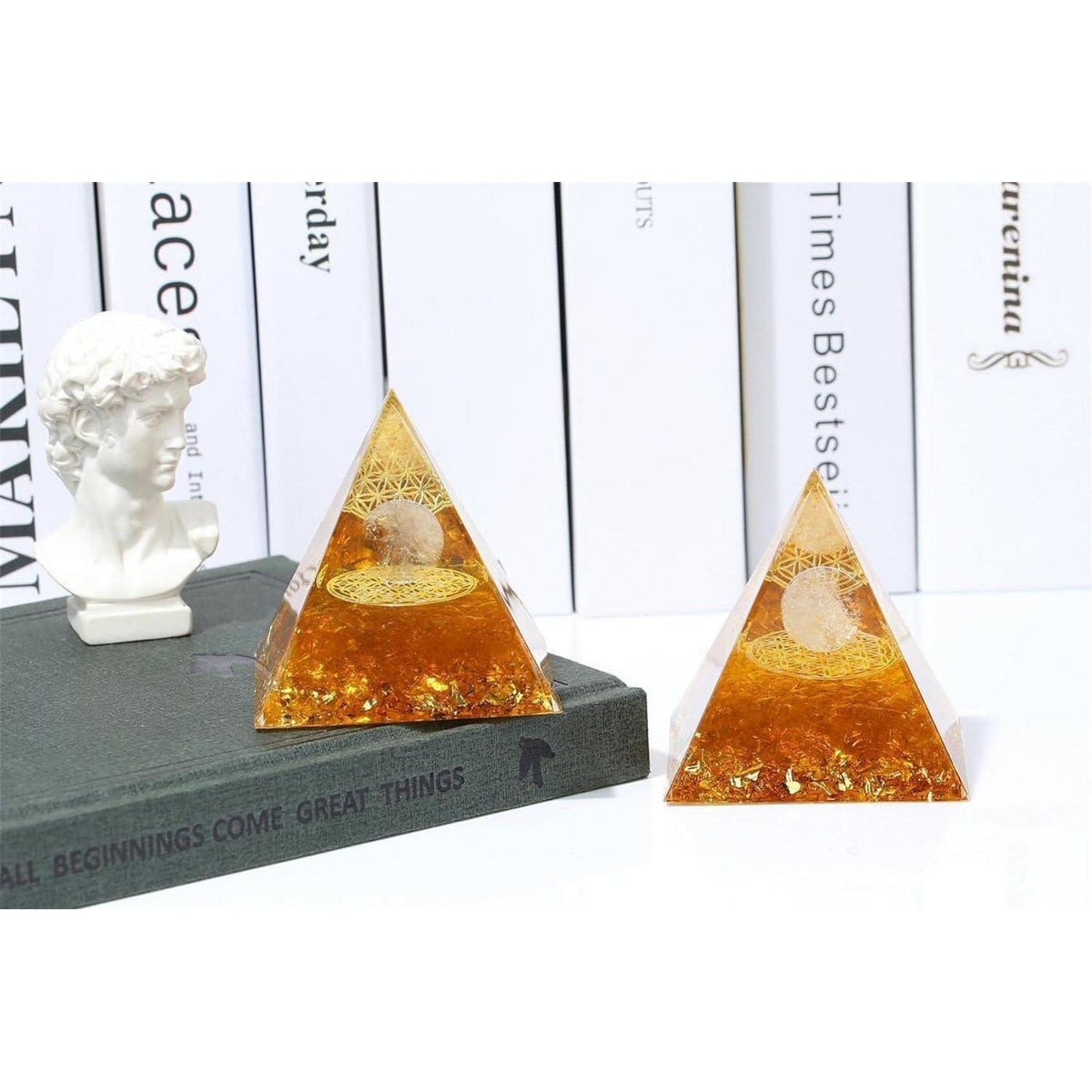 Citrin Pyramide Heilkristall 2,4 Zoll für Meditation & Wohlbefinden