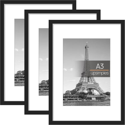 Bilderrahmen A3 Schwarz 3er Pack 29,7x42 cm Picture Frame