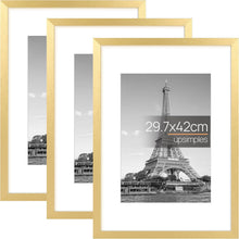 Bilderrahmen Set A3 Gold 3er Pack 29,7x42 cm Rahmen