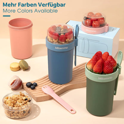 Müslibecher Joghurtbecher Kinder Löffel Cornflakes Müslidose